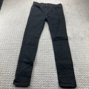 Levi's Strauss 519 Black Jeans Men W32 L32 Stretchy Slim Skinny Denim Pants